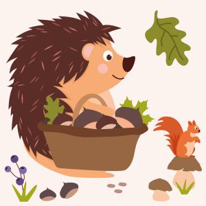 Hérisson réalisé pour l'office de tourisme Ardèche Buissonnière