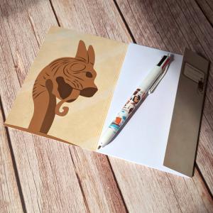 Bic 4 couleurs + carnet réalisé pour La Mora, musée à Honfleur